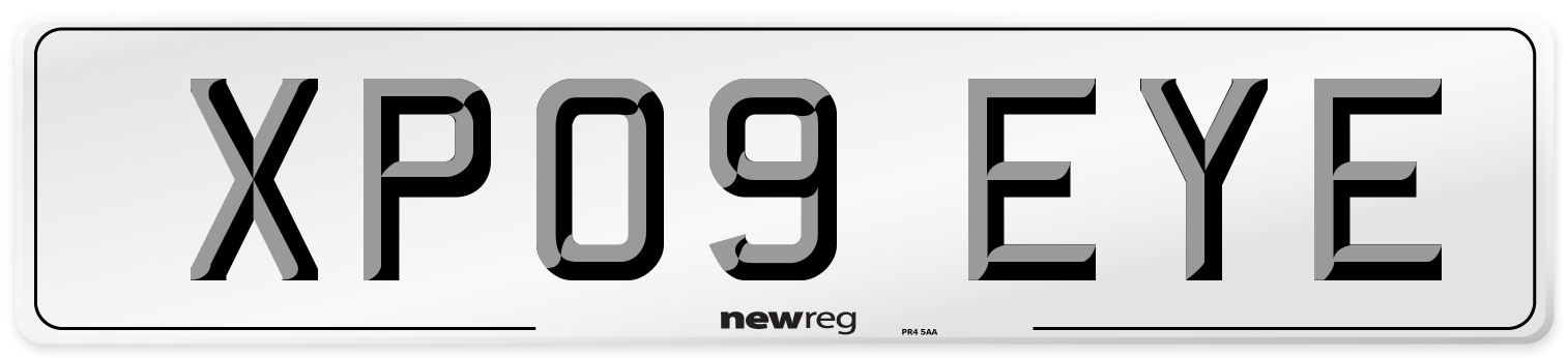 XP09 EYE Number Plate from New Reg